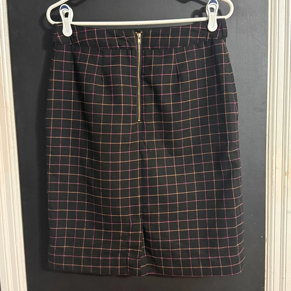 Merona Wool Blend Plaid Lined Mini Skirt Size: M